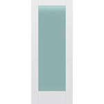 Frosted Glass 32-inch x 80-inch x 1-3/8-inch 1-Panel Interior Door Primed White With Tempered Glass