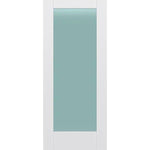 Frosted Glass 34-inch x 80-inch x 1-3/8-inch 1-Panel Interior Door Primed White With Tempered Glass