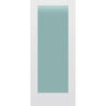 Frosted Glass 34-inch x 80-inch x 1-3/8-inch 1-Panel Interior Door Primed White With Tempered Glass