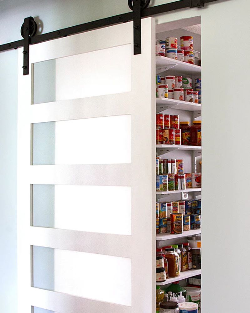 Frosted Glass 36-inch x 80-inch x 1-3/8-inch 5-Panel Interior Door Primed White With Tempered Glass
