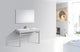 Haus 40" Stainless Steel Console With White Acrylic Sink
