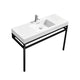 Haus 40" Stainless Steel Console With White Acrylic Sink