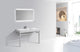Haus 40" Stainless Steel Console With White Acrylic Sink