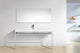 Haus 60" Single Sink Stainless Steel Console With White Acrylic Sink
