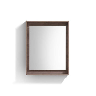 Bosco 24″ Framed Mirror With Shelve – Butternut Finish