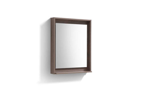 Bosco 24″ Framed Mirror With Shelve – Butternut Finish