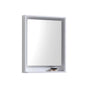 Bosco 24″ Framed Mirror With Shelve – Gloss White Finish