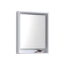 Bosco 24″ Framed Mirror With Shelve – Gloss White Finish