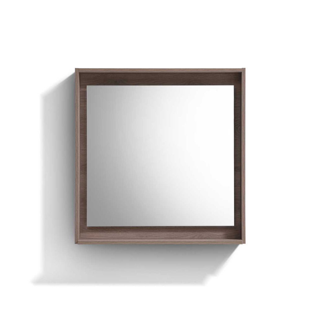 Bosco 30″ Framed Mirror With Shelve – Butternut Finish