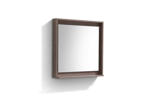 Bosco 30″ Framed Mirror With Shelve – Butternut Finish