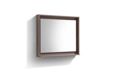 Bosco 36″ Framed Mirror With Shelve – Butternut Finish