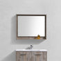 Bosco 36″ Framed Mirror With Shelve – Nature Wood Finish