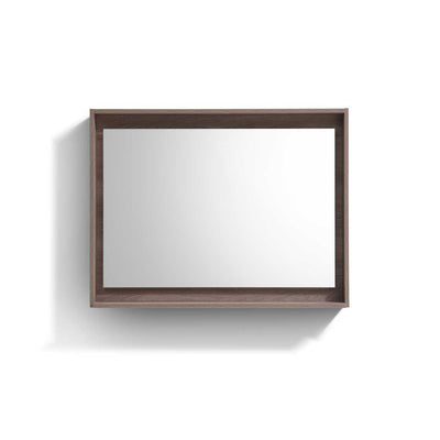 Bosco 40″ Framed Mirror With Shelve – Butternut Finish