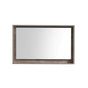 Bosco 40″ Framed Mirror With Shelve – Nature Wood Finish