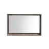 Bosco 40″ Framed Mirror With Shelve – Nature Wood Finish