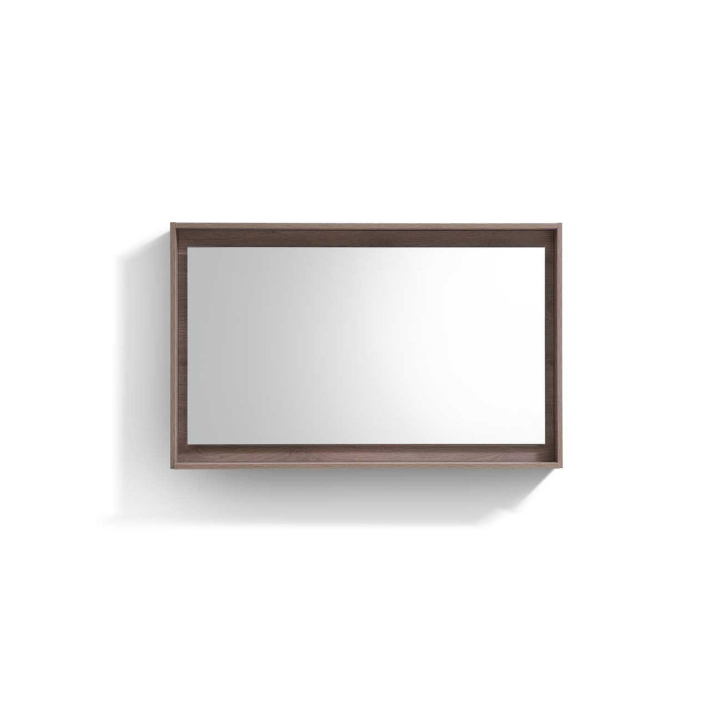 Bosco 48″ Framed Mirror With Shelve – Butternut Finish