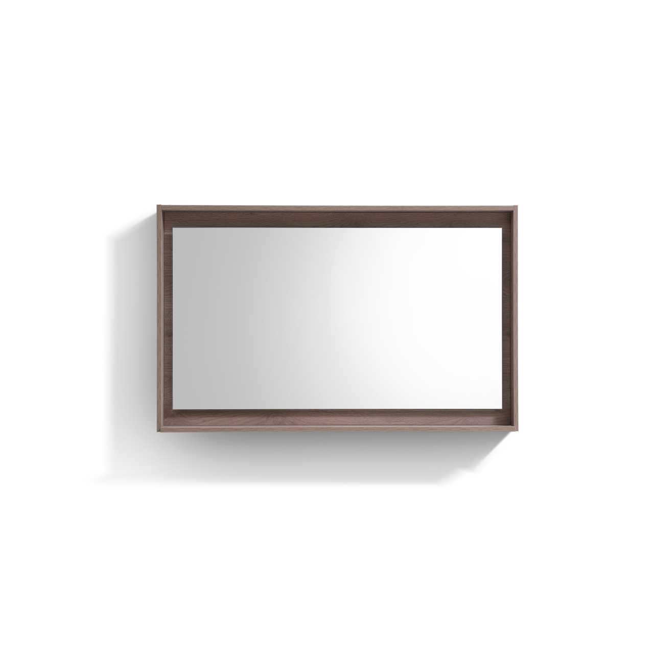Bosco 48″ Framed Mirror With Shelve – Butternut Finish