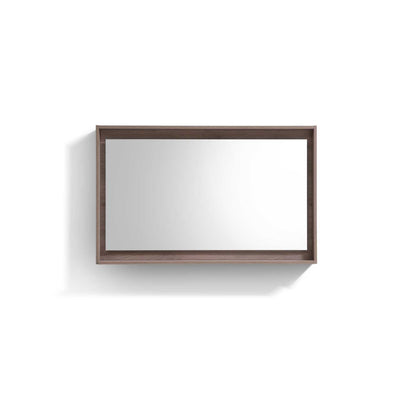 Bosco 48″ Framed Mirror With Shelve – Butternut Finish
