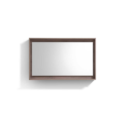 Bosco 48″ Framed Mirror With Shelve – Butternut Finish