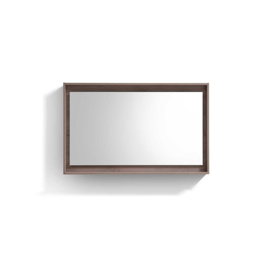 Bosco 48″ Framed Mirror With Shelve – Butternut Finish