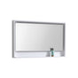 Bosco 48″ Framed Mirror With Shelve – Gloss White Finish