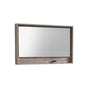 Bosco 48″ Framed Mirror With Shelve – Nature Wood Finish