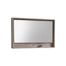 Bosco 48″ Framed Mirror With Shelve – Nature Wood Finish