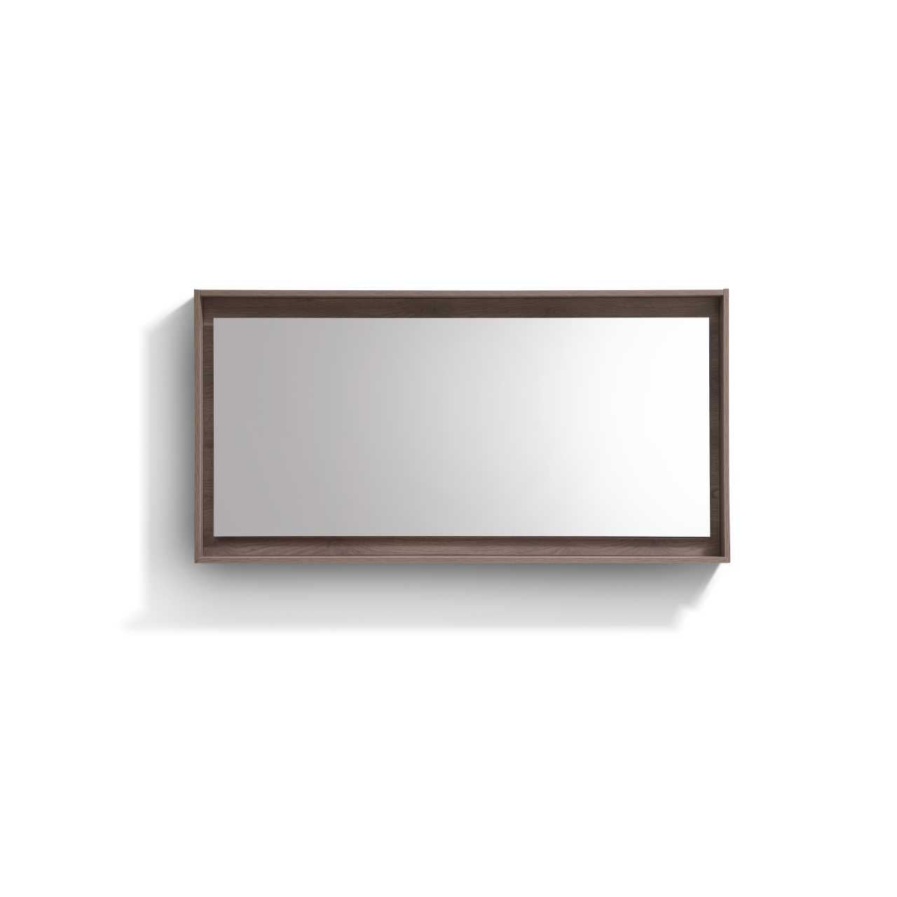 Bosco 60ā³ Framed Mirror With Shelve ā Butternut Finish