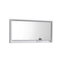 Bosco 60″ Framed Mirror With Shelve – Gloss White Finish