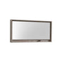 Bosco 60″ Framed Mirror With Shelve – Nature Wood Finish
