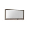 Bosco 60″ Framed Mirror With Shelve – Nature Wood Finish