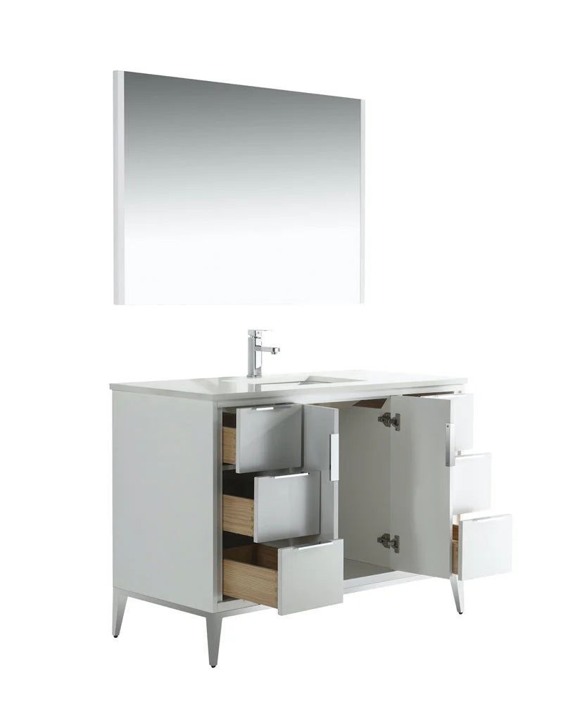 Divani 48" Gloss Vanity with Quartz Countertop