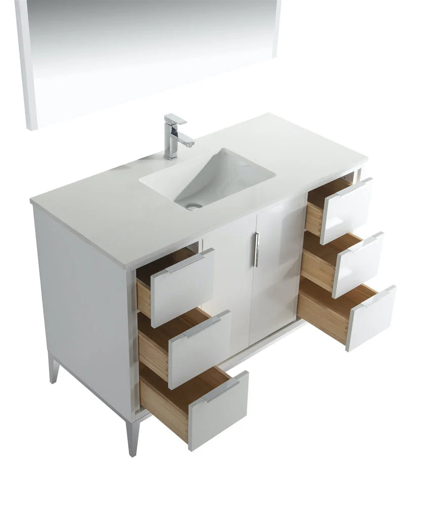 Divani 48" Gloss Vanity with Quartz Countertop