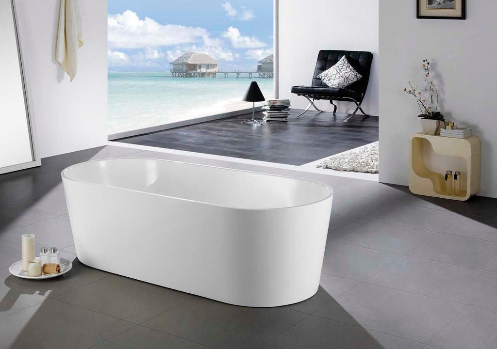 Kube Ovale White Free Standing Bathtub