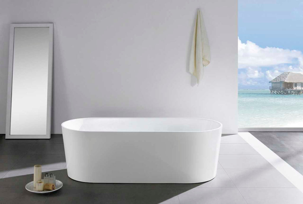 Kube Ovale White Free Standing Bathtub