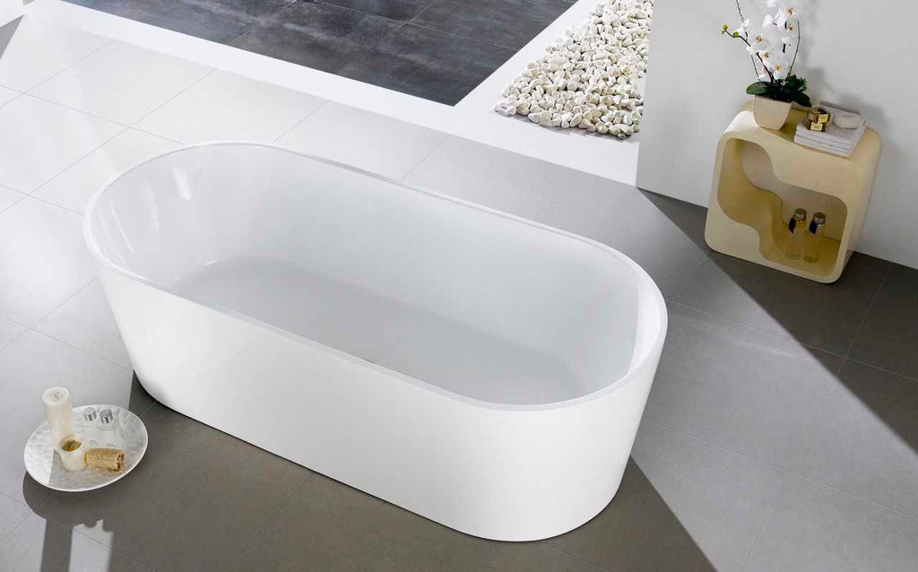 Kube Ovale White Free Standing Bathtub