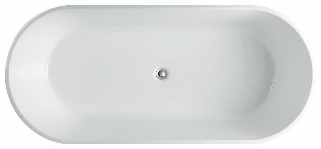 Kube Ovale White Free Standing Bathtub