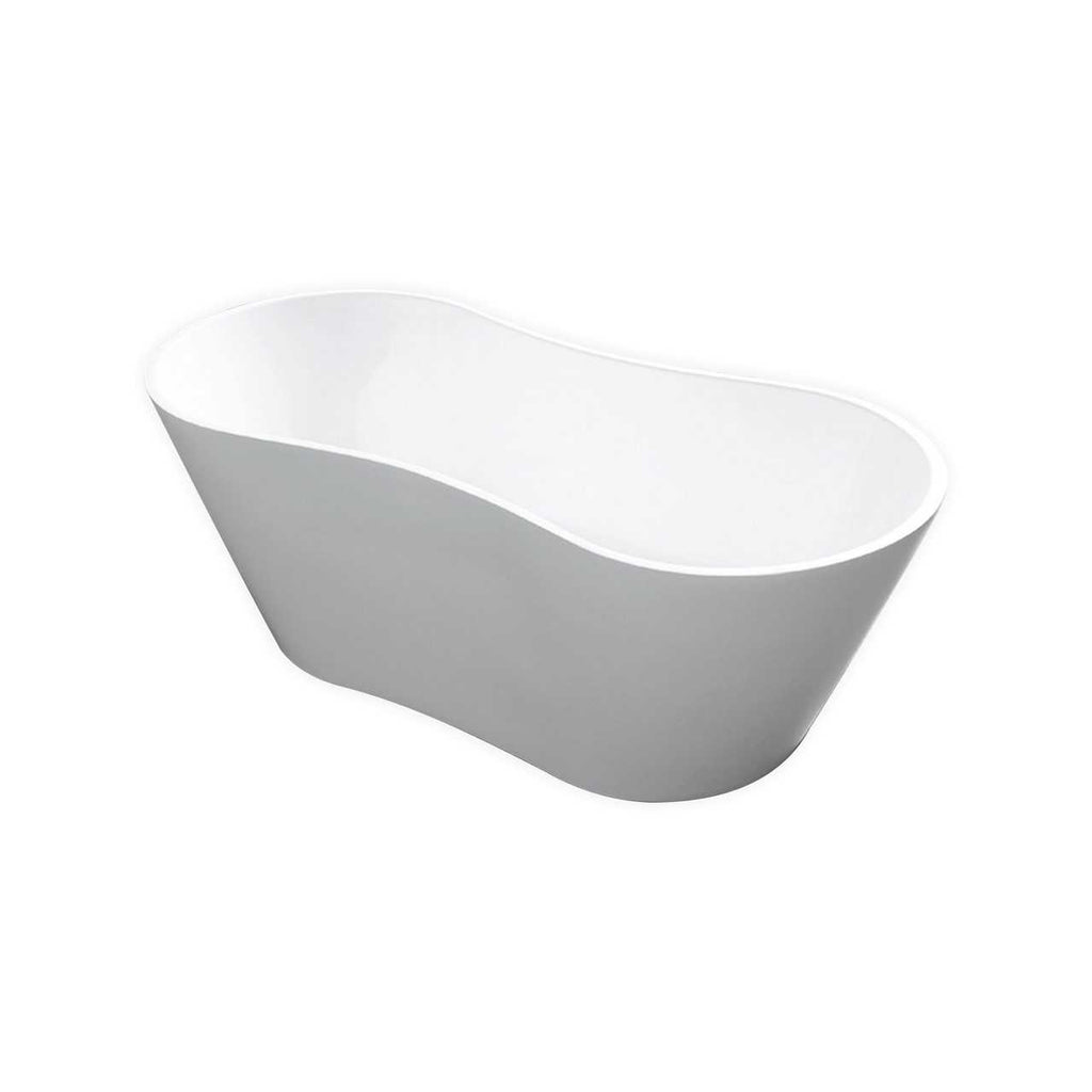 Kube Onde 67” White Free Standing Bathtub