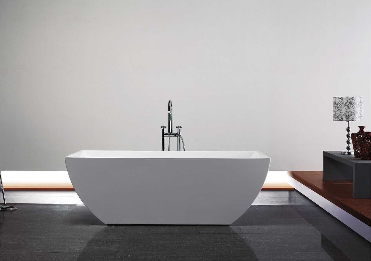 Kube Obliquo White Free Standing Bathtub