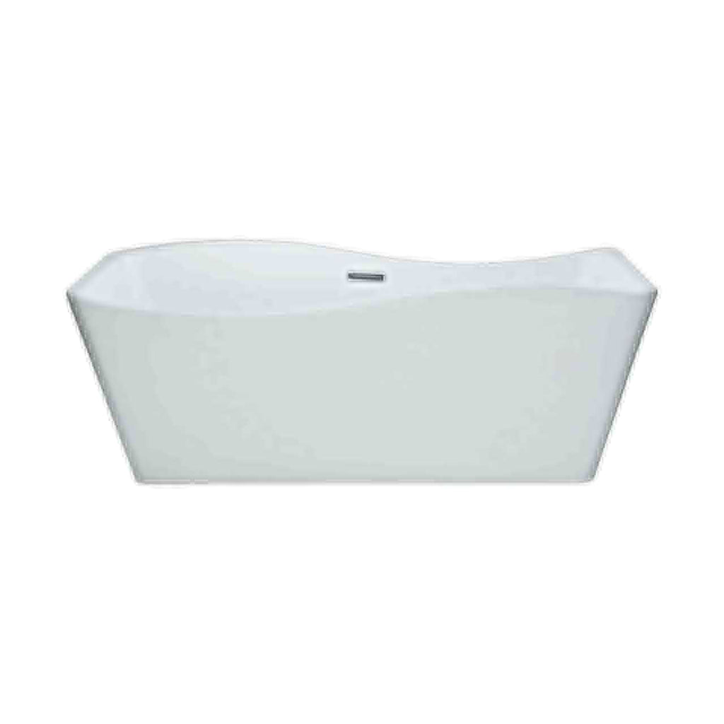 Kube Ondulato 67” White Free Standing Bathtub