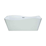 Kube Ondulato 67” White Free Standing Bathtub