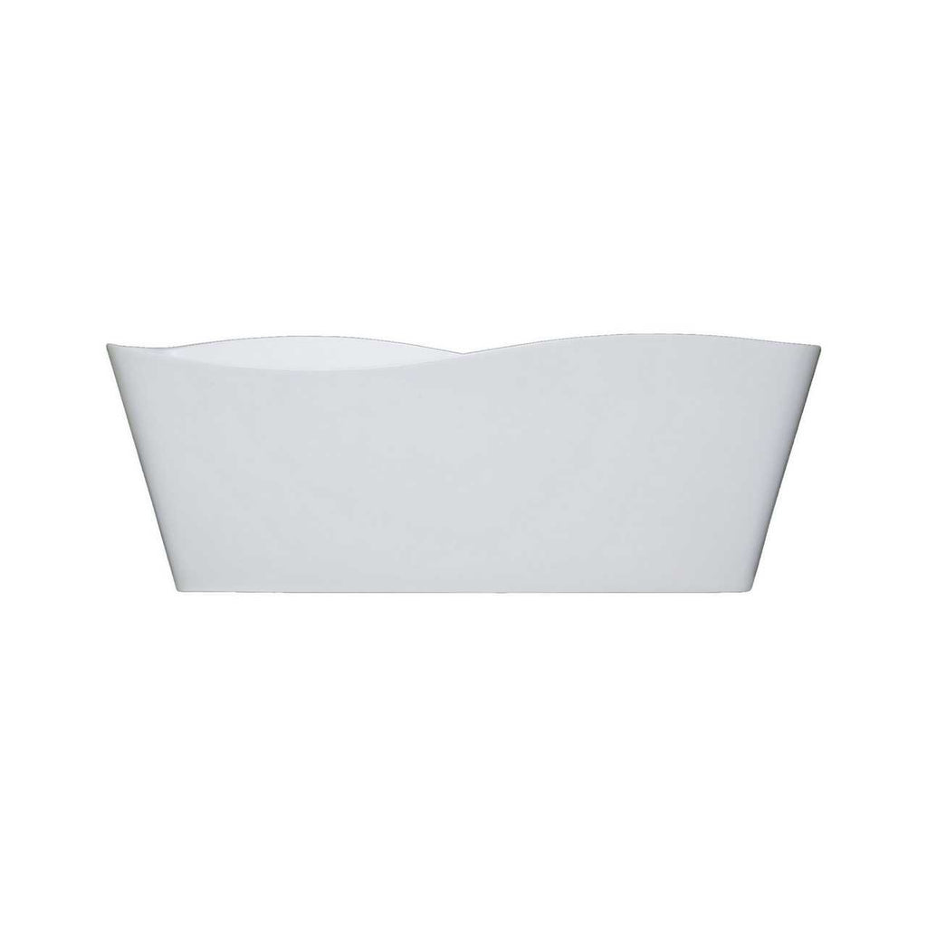 Kube Ondulato 67” White Free Standing Bathtub