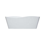 Kube Ondulato 67” White Free Standing Bathtub