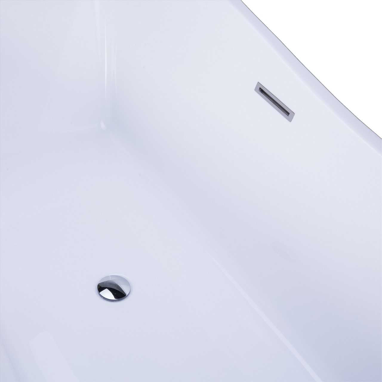 Kube Ondulato 67” White Free Standing Bathtub