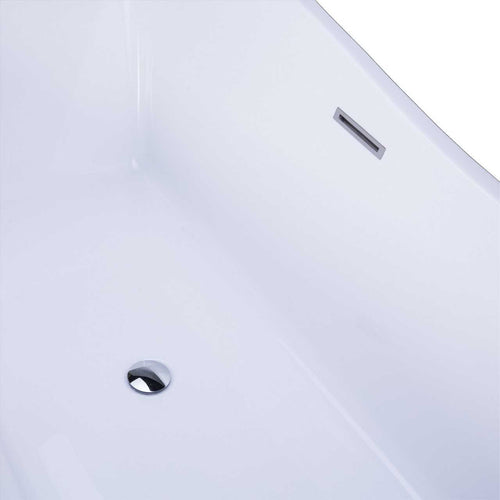 Kube Ondulato 67” White Free Standing Bathtub