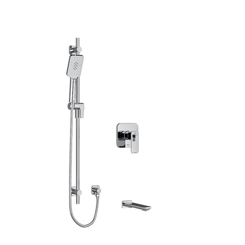 Riobel Equinox Bath & Shower System with Tub Spout and Hand Shower Rail