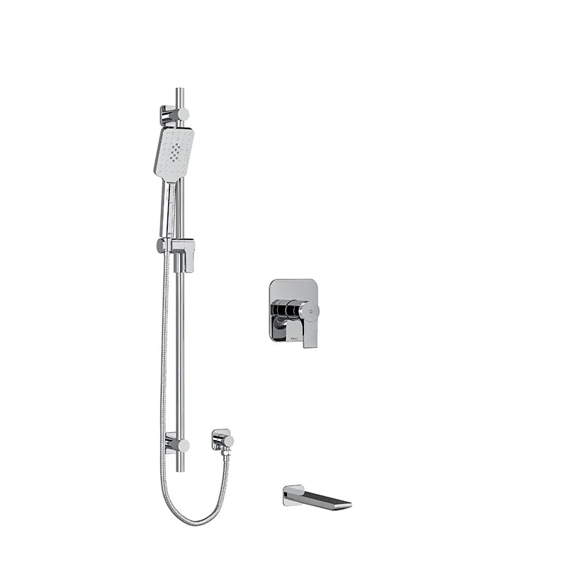 Riobel Fresk 2-Way System with Tub Spout and Hand Shower Rail