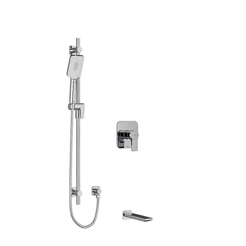 Riobel Fresk 2-Way System with Tub Spout and Hand Shower Rail