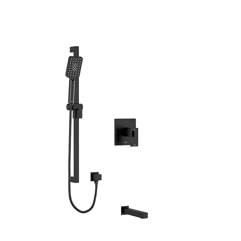 Riobel Kubik 2-Way System with Tub Spout and Hand Shower Rail