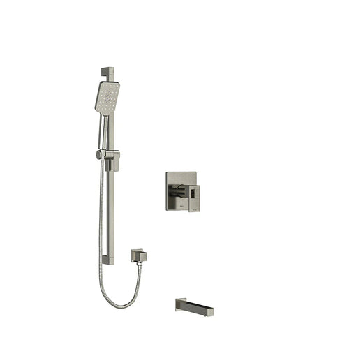 Riobel Kubik 2-Way System with Tub Spout and Hand Shower Rail